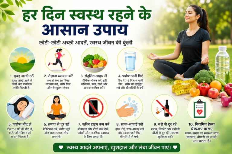 हर दिन स्वस्थ रहने के आसान उपाय